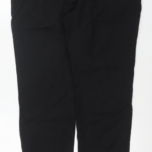 Zara Basic Women Black Slim Fit Cropped Trousers Size 12