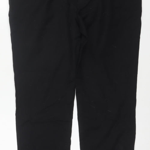 Zara Basic Women Black Slim Fit Cropped Trousers Size 12