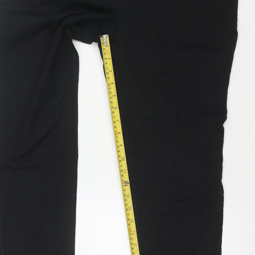 Zara Basic Women Black Slim Fit Cropped Trousers Size 12