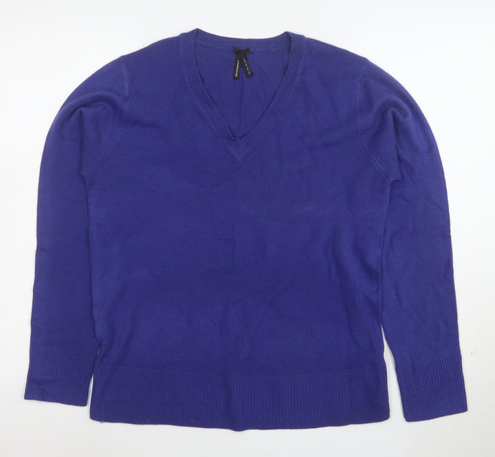 Atmosphere Womens Purple V-Neck Long Sleeve Jumper Size 16