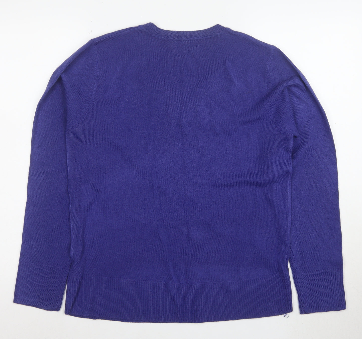 Atmosphere Womens Purple V-Neck Long Sleeve Jumper Size 16