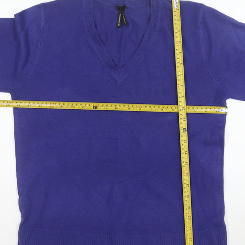 Atmosphere Womens Purple V-Neck Long Sleeve Jumper Size 16