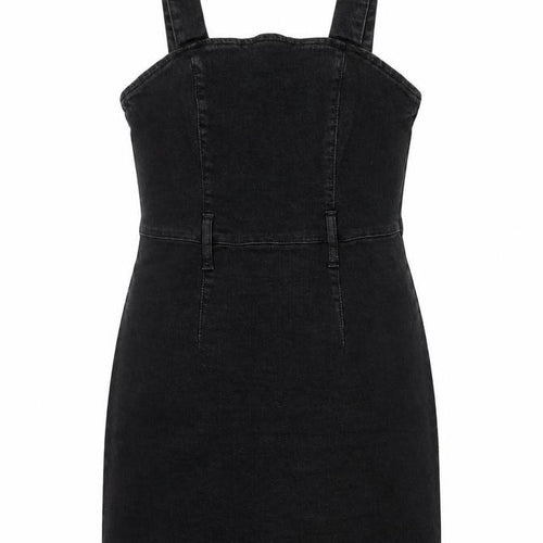 Denim & Co Women Black Size 12 Pinafore Denim Dress