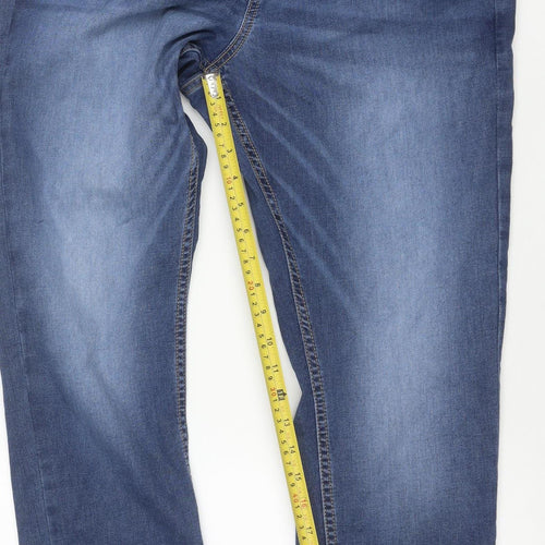 H&M Boys Blue Denim Jogger Jeans Elastic Waist Size 16 Years
