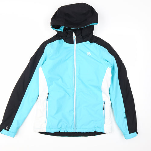 Dare 2B Womens Blue Hooded Ski Jacket UK 10 Water Resistant