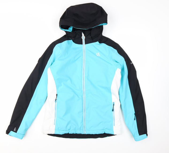 Dare 2B Womens Blue Hooded Ski Jacket UK 10 Water Resistant