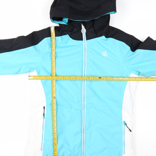 Dare 2B Womens Blue Hooded Ski Jacket UK 10 Water Resistant