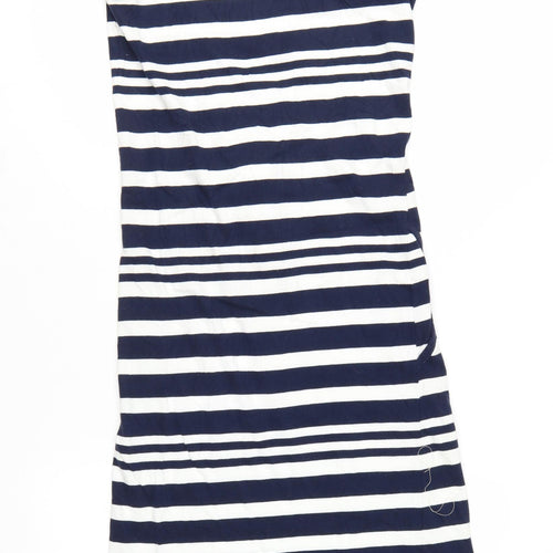 Gecco Women Blue Striped Tank Dress Nautical M Cotton