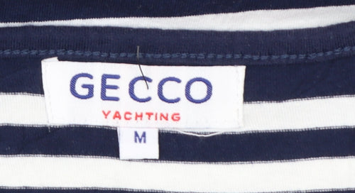 Gecco Women Blue Striped Tank Dress Nautical M Cotton