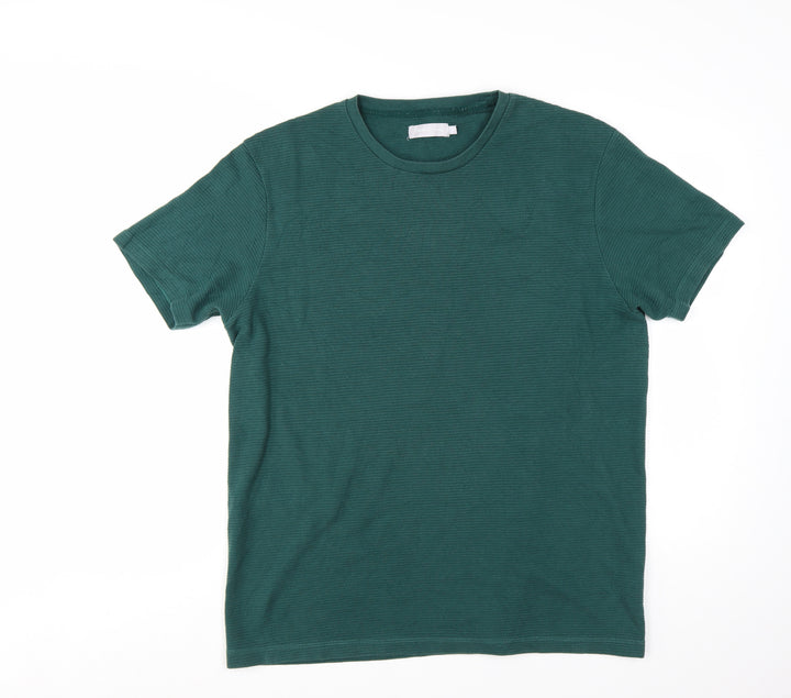 Red Herring Men's Green XL Crew Neck Cotton Blend T-Shirt