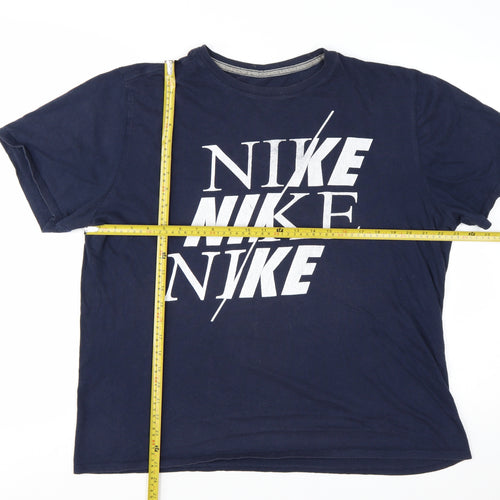 Nike Men's Blue XL Athletic Fit Graphic Sports T-Shirt