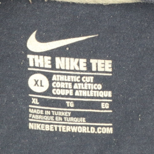 Nike Men's Blue XL Athletic Fit Graphic Sports T-Shirt