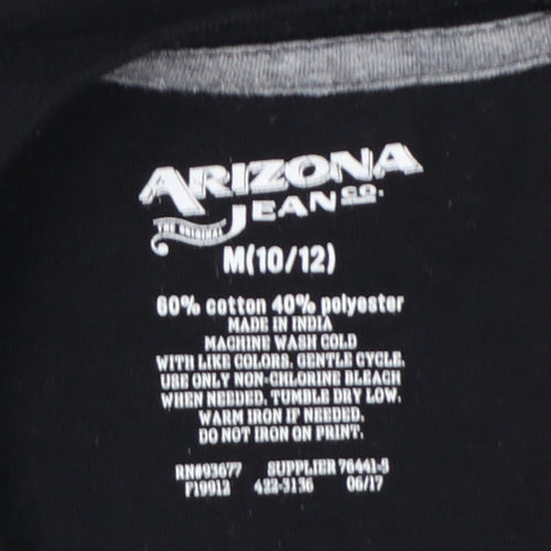 Arizona Jean Co Teens Black Retro Racing Graphic T-Shirt Size 10