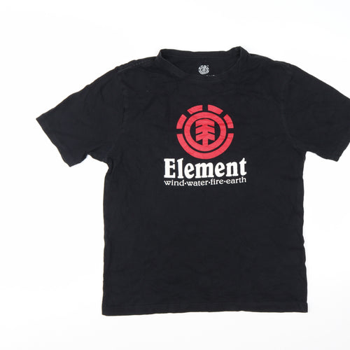 Element Boys Black XL (16 Years) Regular Fit Logo Graphic T-Shirt