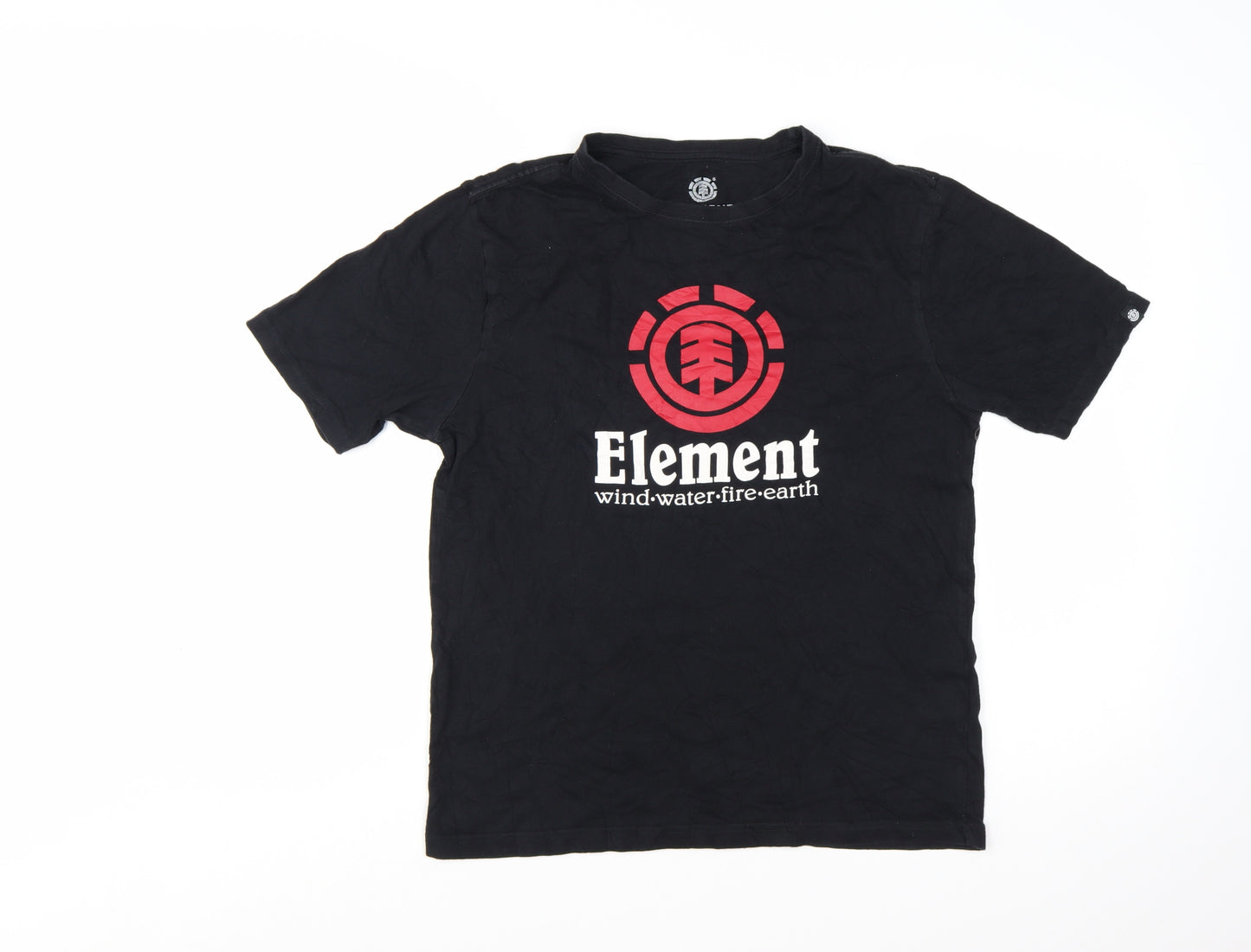 Element Boys Black XL (16 Years) Regular Fit Logo Graphic T-Shirt