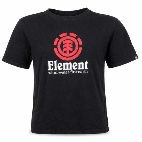 Element Boys Black XL (16 Years) Regular Fit Logo Graphic T-Shirt