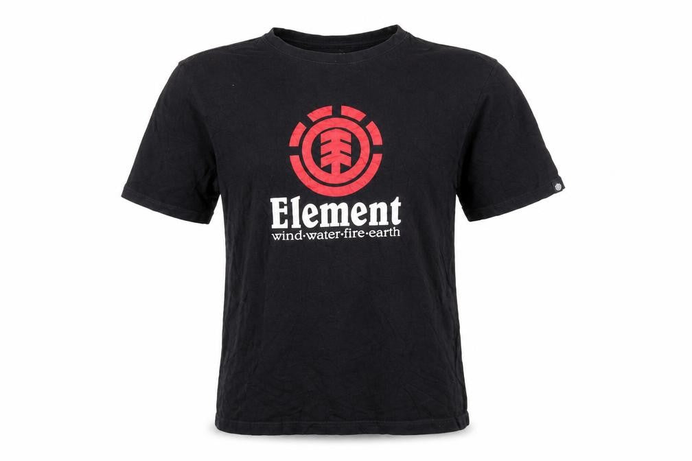 Element Boys Black XL (16 Years) Regular Fit Logo Graphic T-Shirt