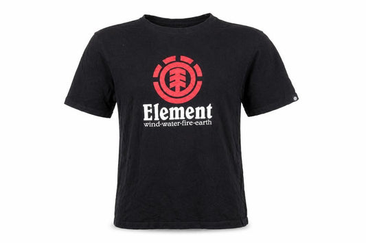 Element Boys Black XL (16 Years) Regular Fit Logo Graphic T-Shirt