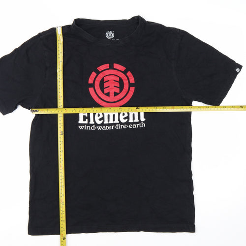 Element Boys Black XL (16 Years) Regular Fit Logo Graphic T-Shirt