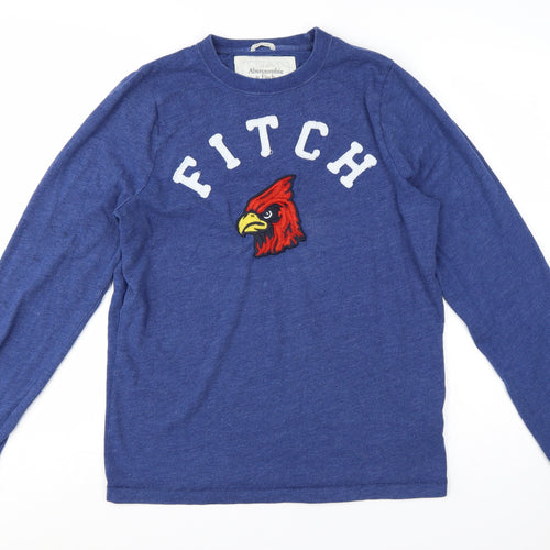 Abercrombie & Fitch Men's Blue Crew Neck Pullover Sweatshirt M