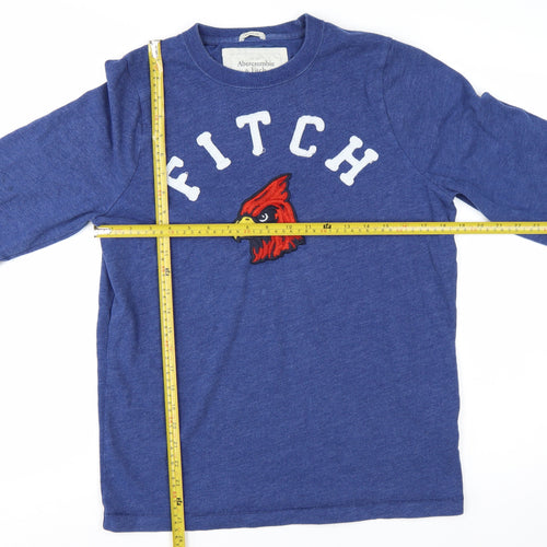 Abercrombie & Fitch Men's Blue Crew Neck Pullover Sweatshirt M