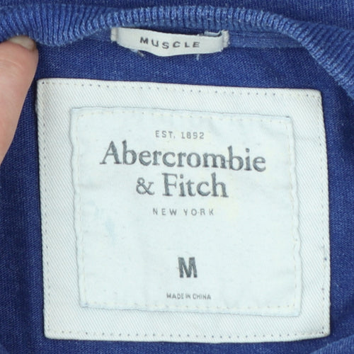 Abercrombie & Fitch Men's Blue Crew Neck Pullover Sweatshirt M