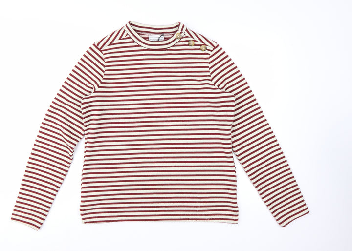Craghoppers Womens Red Striped Crew Neck Long Sleeve Jumper Size 12