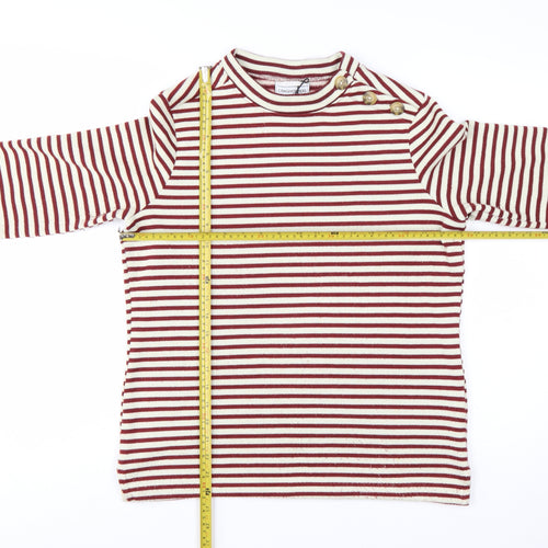 Craghoppers Womens Red Striped Crew Neck Long Sleeve Jumper Size 12