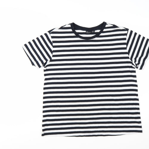 ASOS DESIGN Women's Black & White Striped T-Shirt Size 12 Maternity