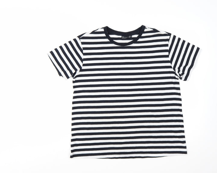 ASOS DESIGN Women's Black & White Striped T-Shirt Size 12 Maternity