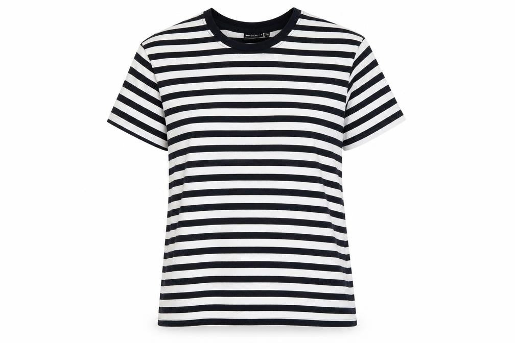 ASOS DESIGN Women's Black & White Striped T-Shirt Size 12 Maternity
