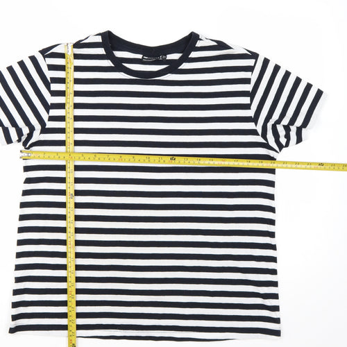 ASOS DESIGN Women's Black & White Striped T-Shirt Size 12 Maternity