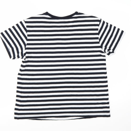 ASOS DESIGN Women's Black & White Striped T-Shirt Size 12 Maternity