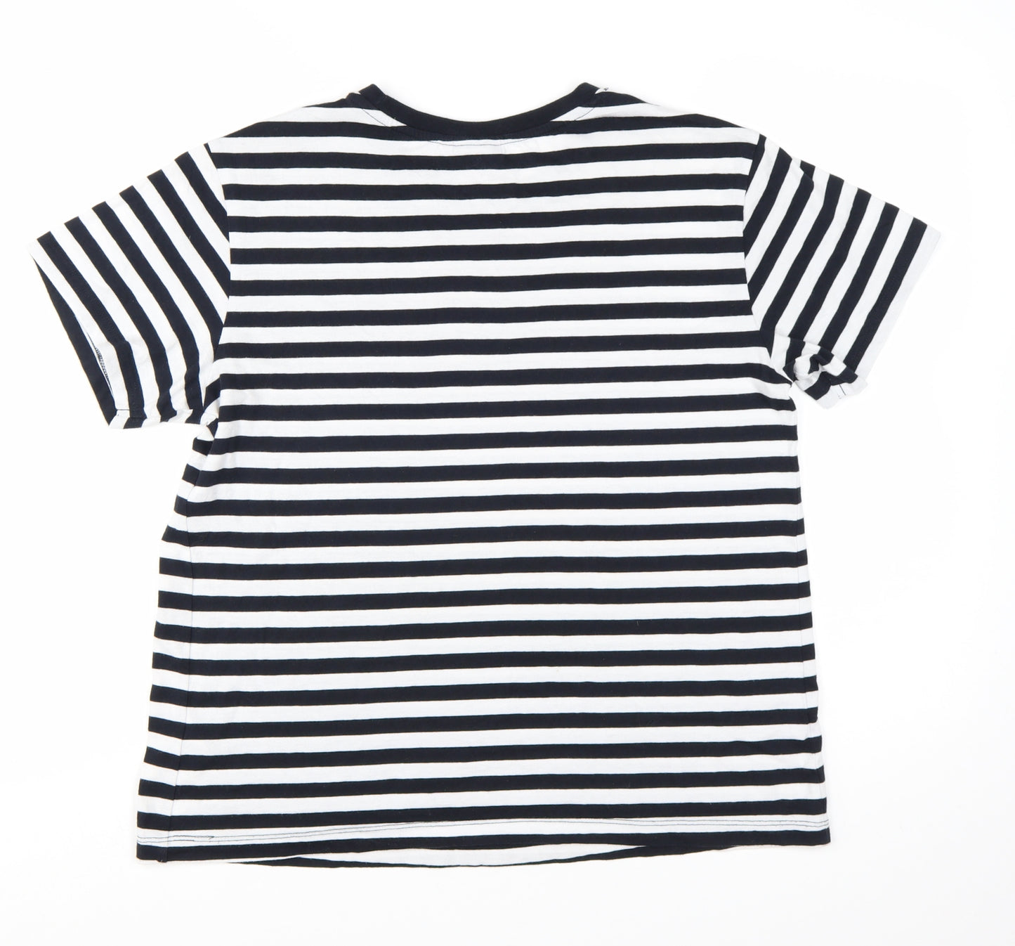 ASOS DESIGN Women's Black & White Striped T-Shirt Size 12 Maternity
