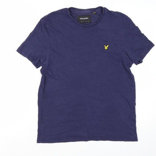 Lyle & Scott Men's Blue Cotton Crew Neck Short Sleeve T-Shirt S