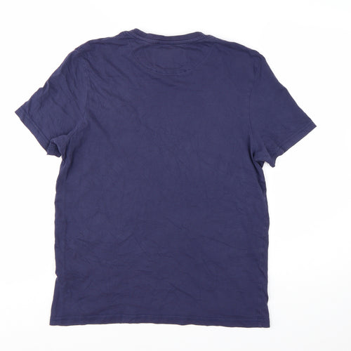 Lyle & Scott Men's Blue Cotton Crew Neck Short Sleeve T-Shirt S