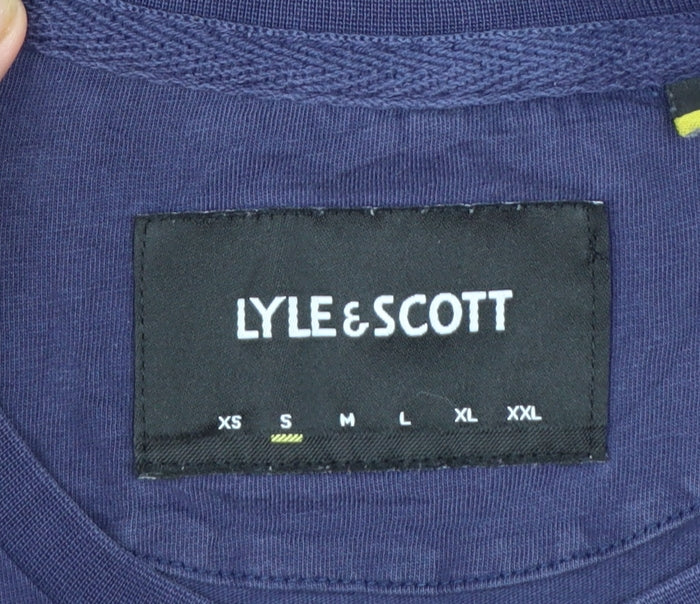 Lyle & Scott Men's Blue Cotton Crew Neck Short Sleeve T-Shirt S