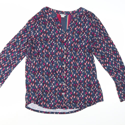 Monsoon Womens Multicoloured Geometric Long Sleeve Blouse UK 16