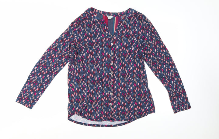 Monsoon Womens Multicoloured Geometric Long Sleeve Blouse UK 16