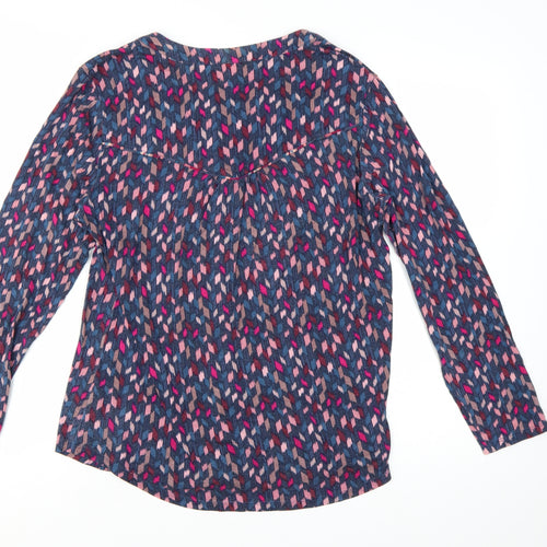 Monsoon Womens Multicoloured Geometric Long Sleeve Blouse UK 16
