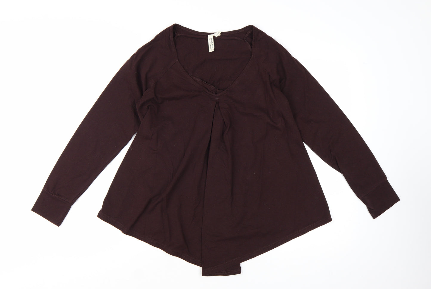 People Tree Women’s Brown Organic Cotton Long Sleeve Tunic Blouse Size 12