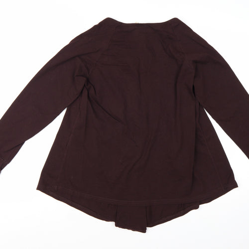 People Tree Women’s Brown Organic Cotton Long Sleeve Tunic Blouse Size 12