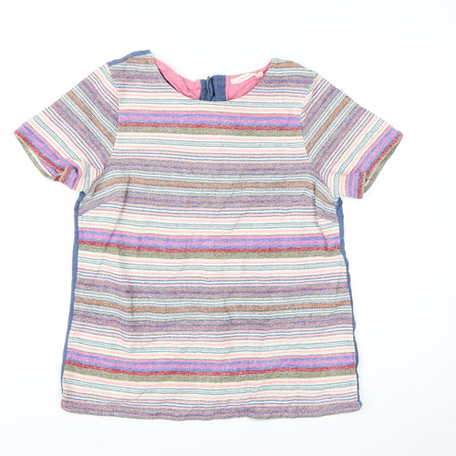 White Stuff Womens Multicoloured Striped Cotton Tunic Blouse Size 12