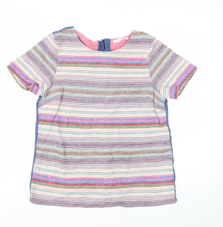 White Stuff Womens Multicoloured Striped Cotton Tunic Blouse Size 12
