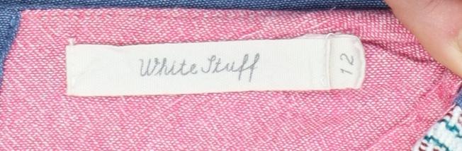 White Stuff Womens Multicoloured Striped Cotton Tunic Blouse Size 12