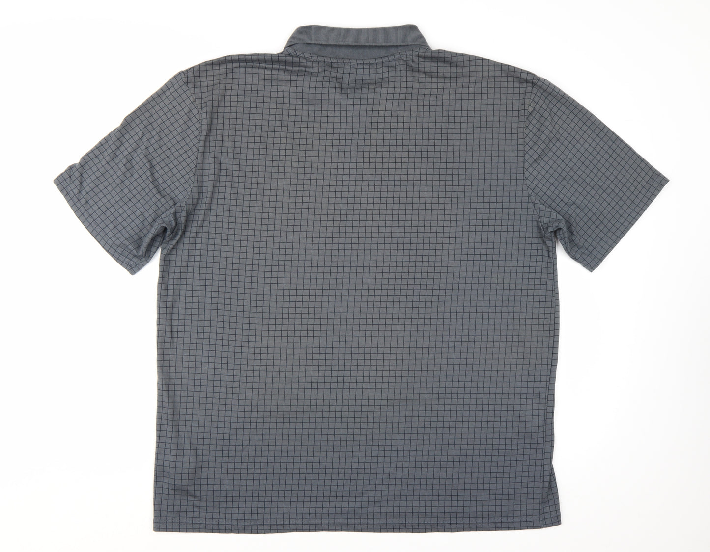 Slazenger Men’s Grey Check Polo Shirt 2XL Breathable Sports Top