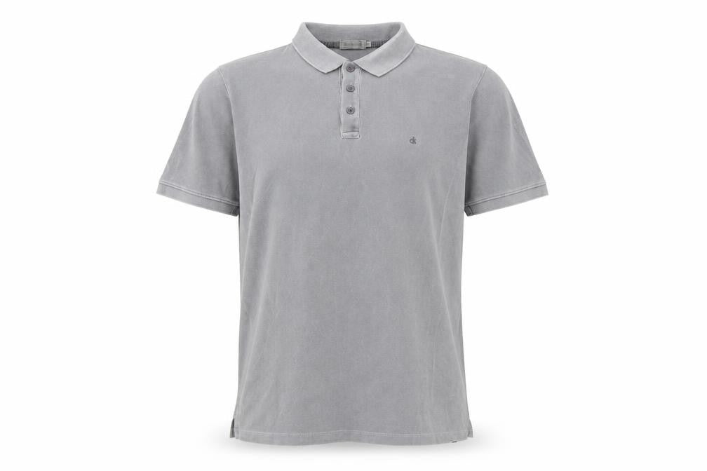 Calvin Klein Jeans Men's Grey Slim Fit Polo Shirt Size M