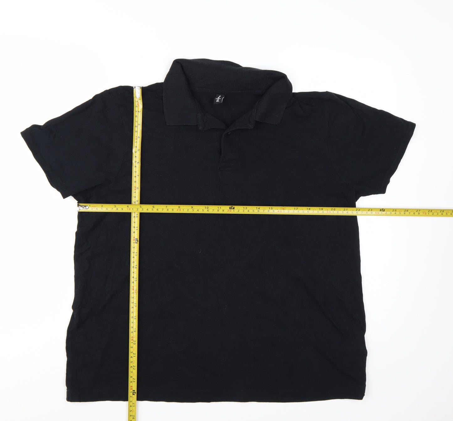 Donnay Men's Black Cotton Short Sleeve Polo Shirt XL