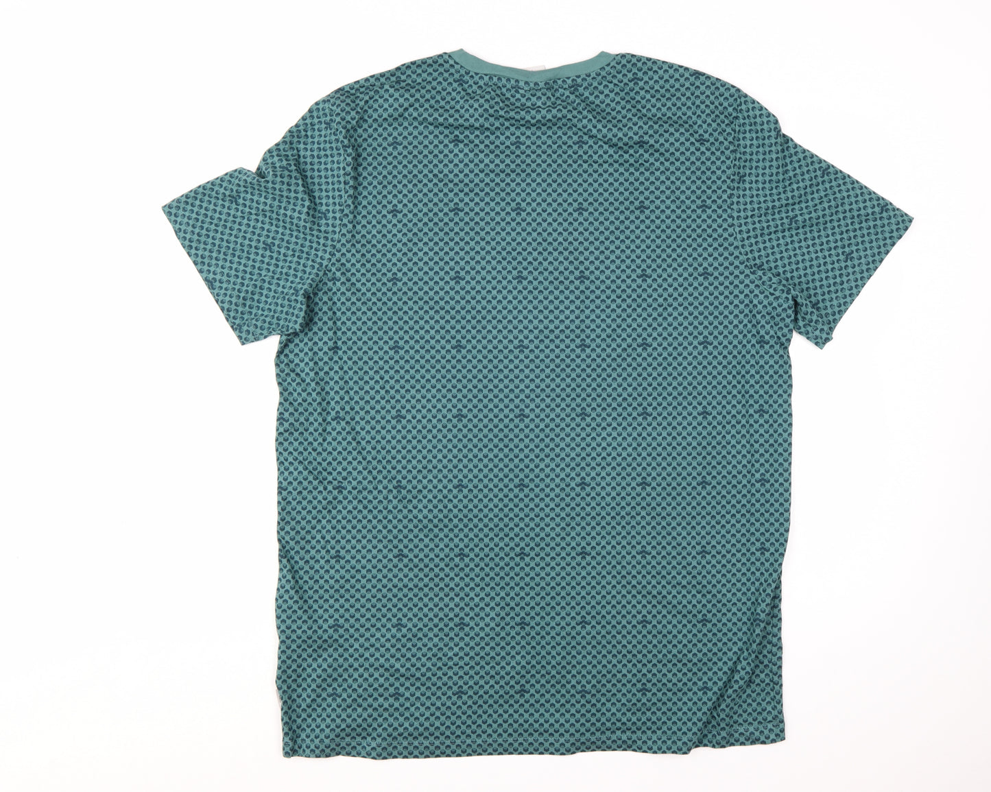 Jack & Jones Men's Green 2XL Graphic Print Crew Neck T-Shirt