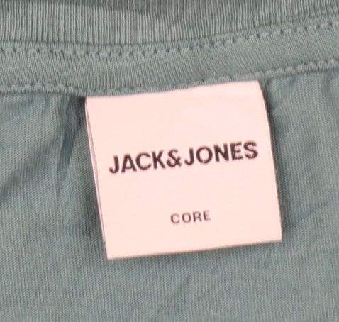 Jack & Jones Men's Green 2XL Graphic Print Crew Neck T-Shirt